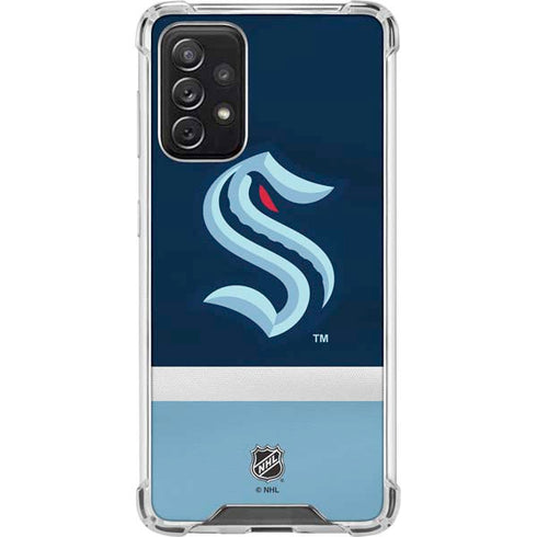 NHL Seattle Kraken Striped Galaxy A72 5G Clear Case